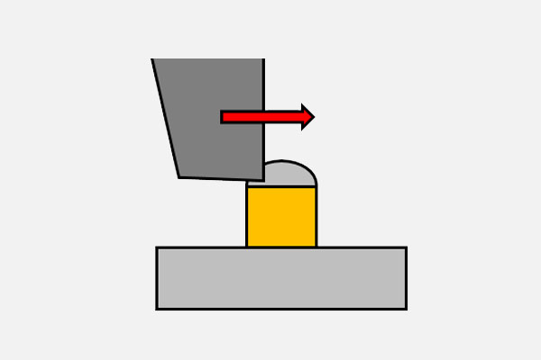 Shear copper pillar